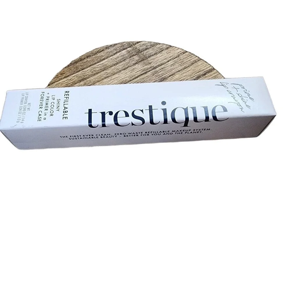 Trestique‎ Prime + Shine Lip Crayon Primer Pink Sands Refillable Case NIB